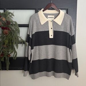 Cordera Polo Sweater Cashmere and Extra Fine Merino Wool in Anthracite